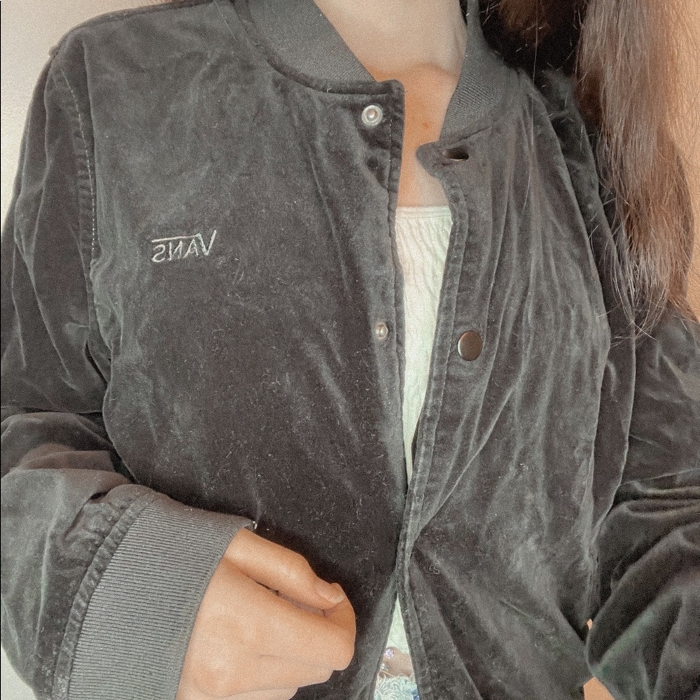 vans bomber jacket (velvet)